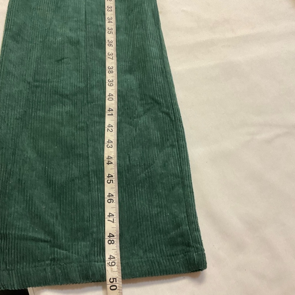 Lulus Green Corduroy Wide-Leg Jumpsuit NWT Women’s Small Belted - Picture 11 of 14